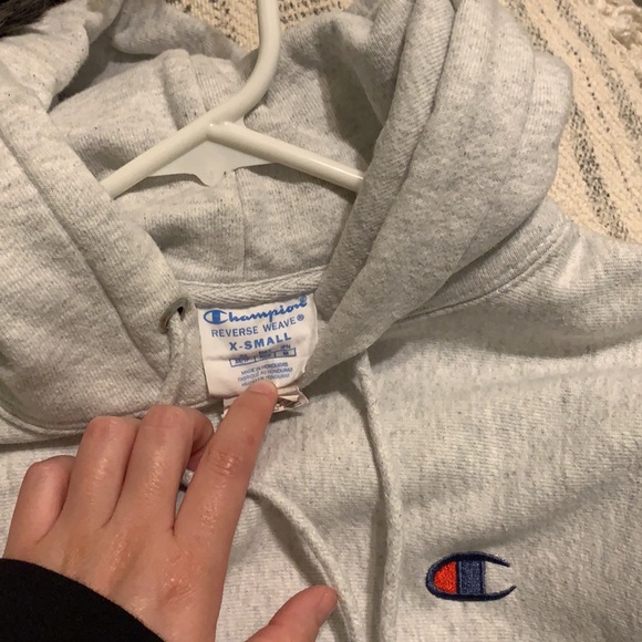 CHAMPION REVERSE WEAVE LOGO HOODIE - Picture 3 of 3
